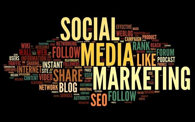 Social media marketing concept 